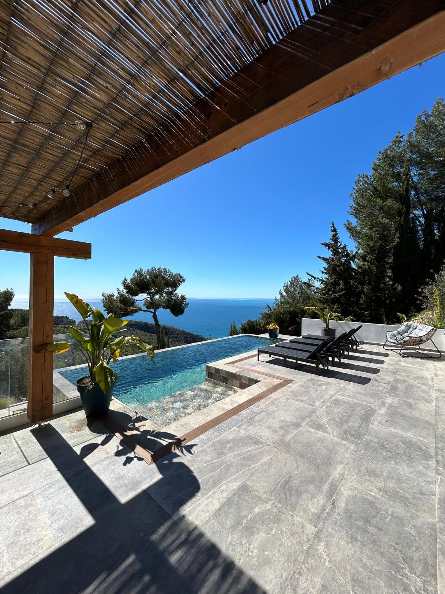 Eze - Appartement Dans Bas De Villa Avec Piscine Pres De Monaco Ngoại thất bức ảnh